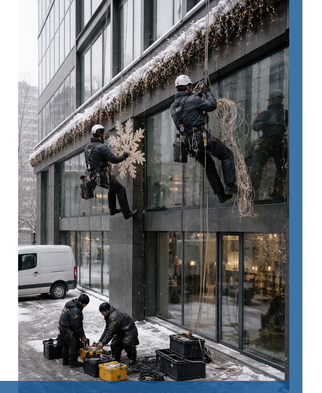 Демонтаж новогоднего оформления в Белой Калитве от 5704 р. | ВЫСОТНИК-Бкл