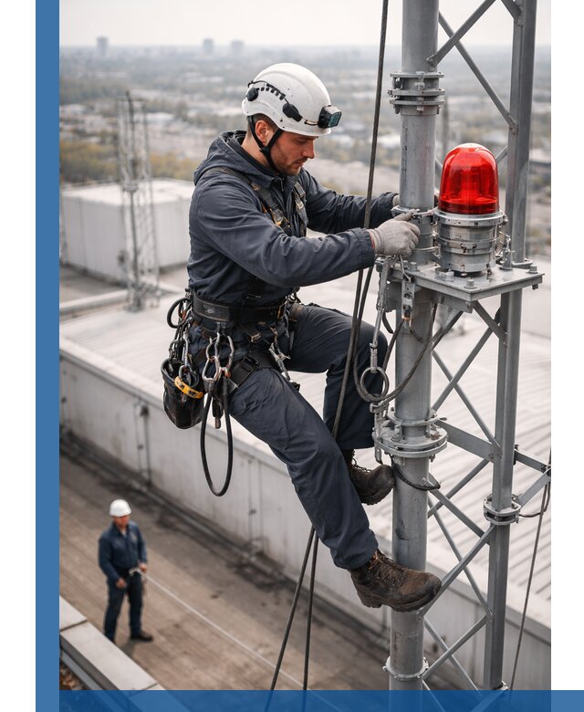 Монтаж заградительных огней и обслуживание объектов в Белой Калитве