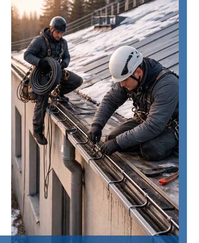 Монтаж греющего кабеля на кровле в Белой Калитве от 467 р. | ВЫСОТНИК-Бкл