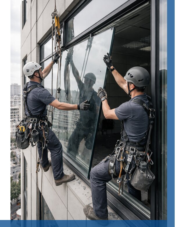 Замена стеклопакетов на высоте в Белой Калитве от 5704 р. | ВЫСОТНИК-Бкл