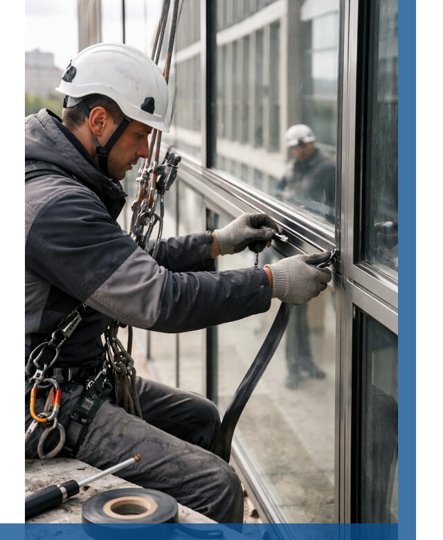 Ремонт витражных конструкций в Белой Калитве от 3630 р. | ВЫСОТНИК-Бкл