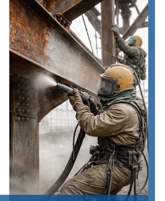 Пескоструйная очистка металлоконструкций в Белой Калитве по 622 р. ВЫСОТНИК-Бкл