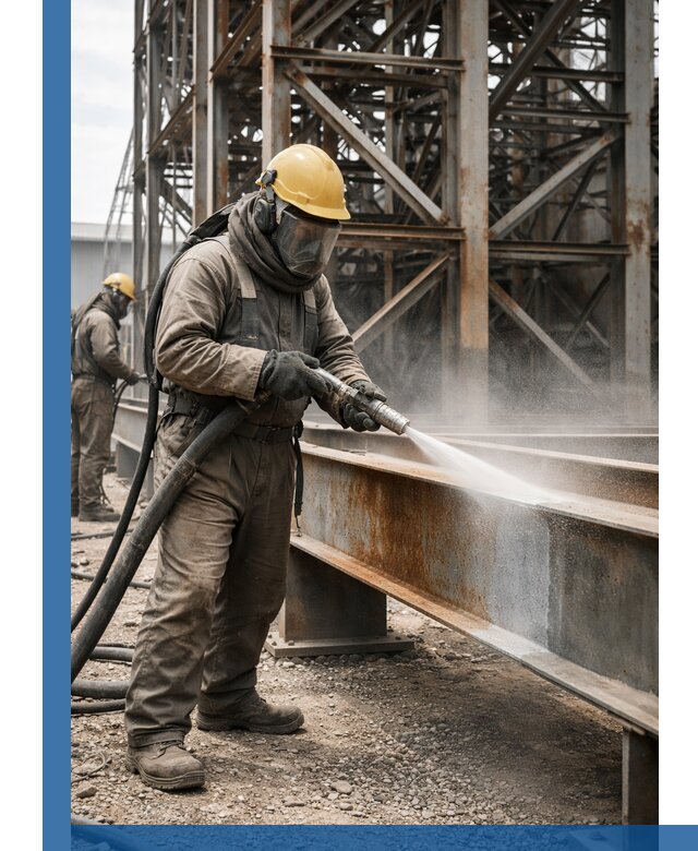 Пескоструйная очистка металлоконструкций в Белой Калитве промышленная