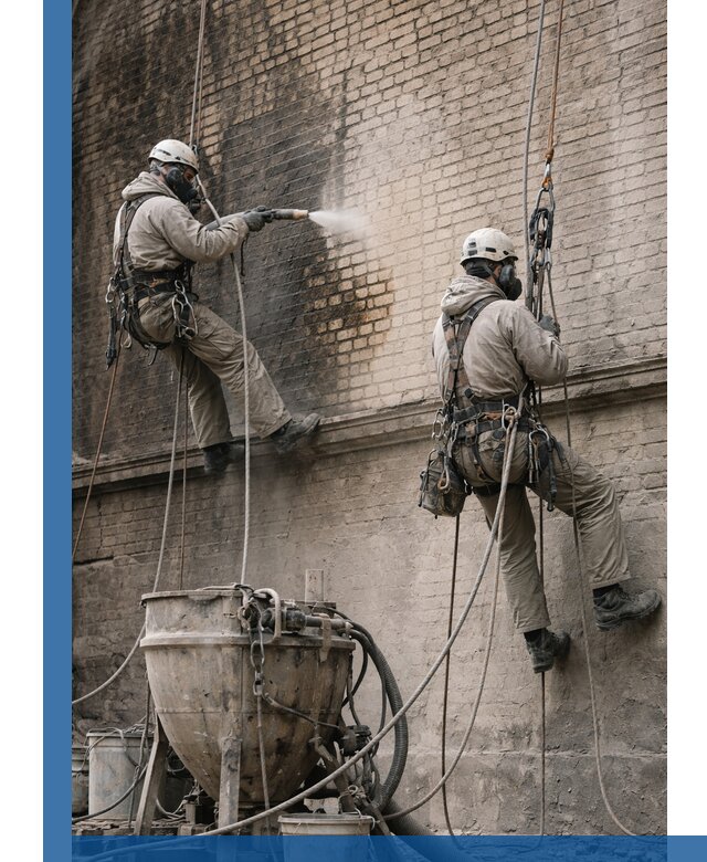 Пескоструйная очистка фасадов в Белой Калитве профессионально