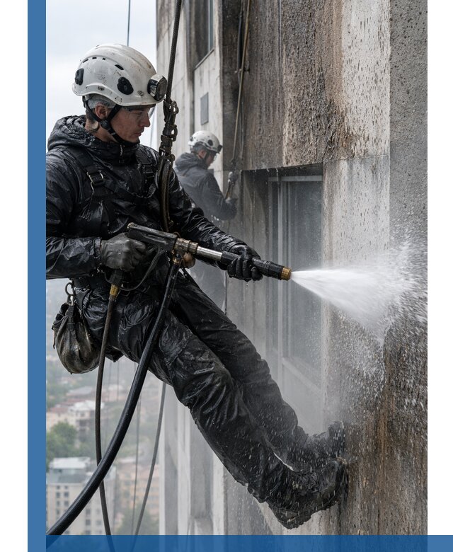 Гидроструйная очистка фасадов и конструкций в Белой Калитве