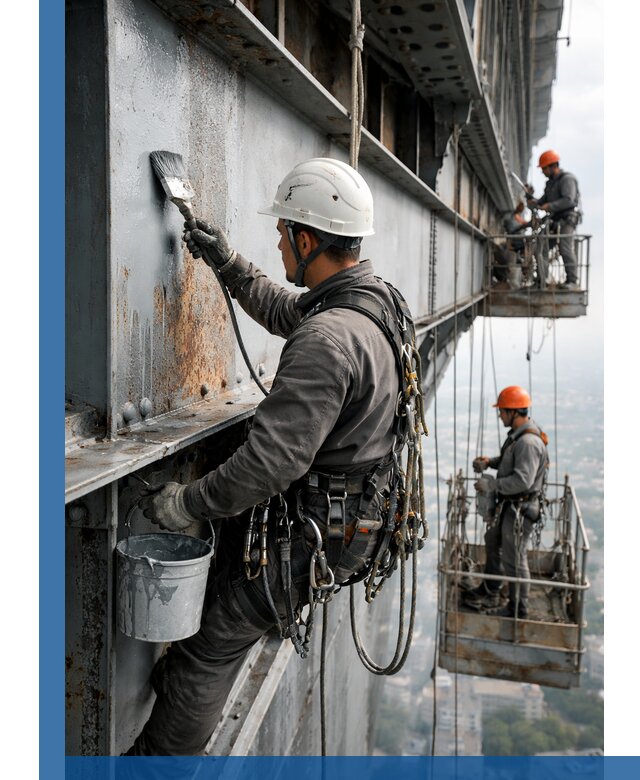 Покраска металлоконструкций на высоте в Белой Калитве профессионально