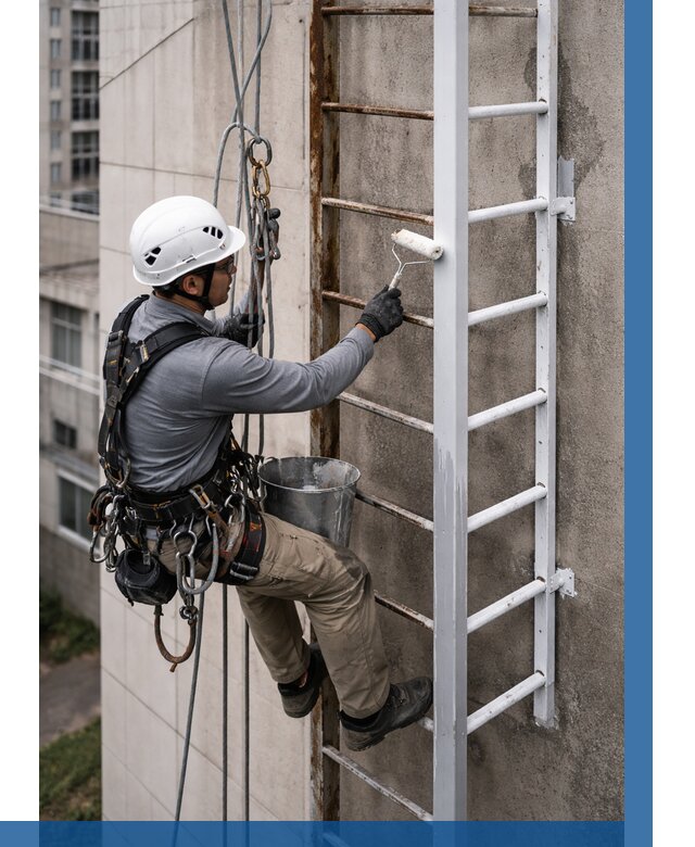 Покраска пожарных лестниц в Белой Калитве от 4667 р. | ВЫСОТНИК-Бкл