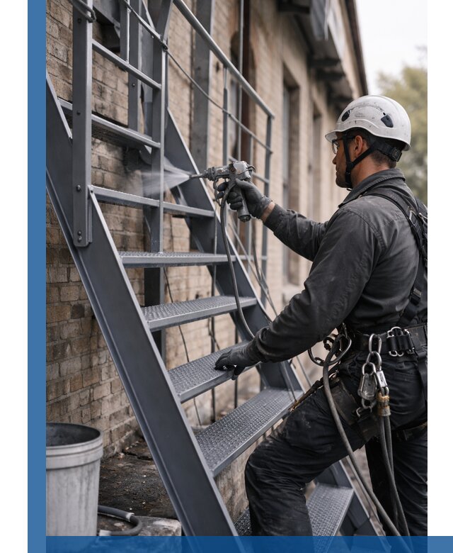 Покраска и антикоррозионная защита пожарных лестниц в Белой Калитве