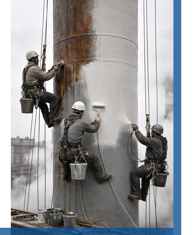 Покраска дымовых труб в Белой Калитве от 8815 р. | ВЫСОТНИК-Бкл