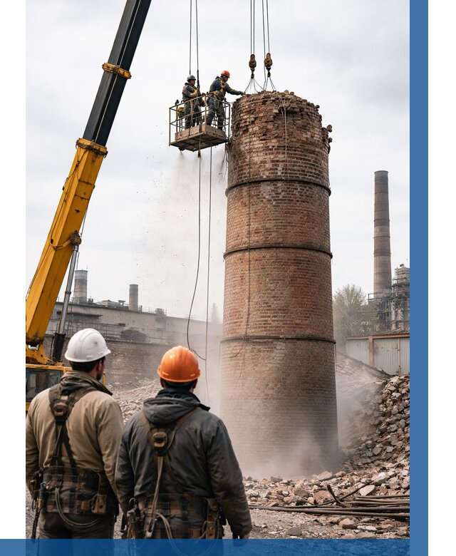 Демонтаж дымовой трубы в Белой Калитве от 93339 р. | ВЫСОТНИК-Бкл, смета