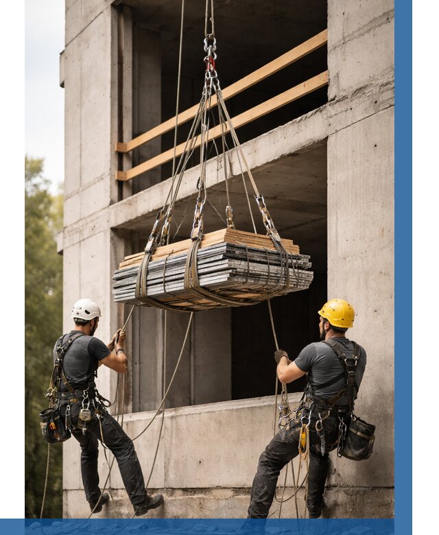 Подъем материала на этаж веревками в Белой Калитве от 1556 р. | ВЫСОТНИК-Бкл