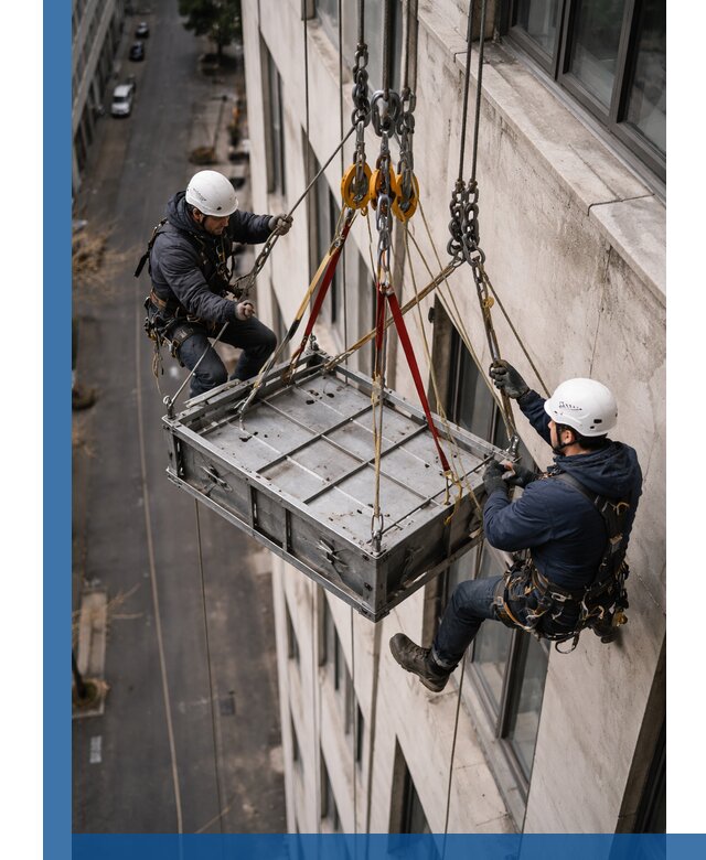 Спуск и подъем грузов по фасаду в Белой Калитве для зданий