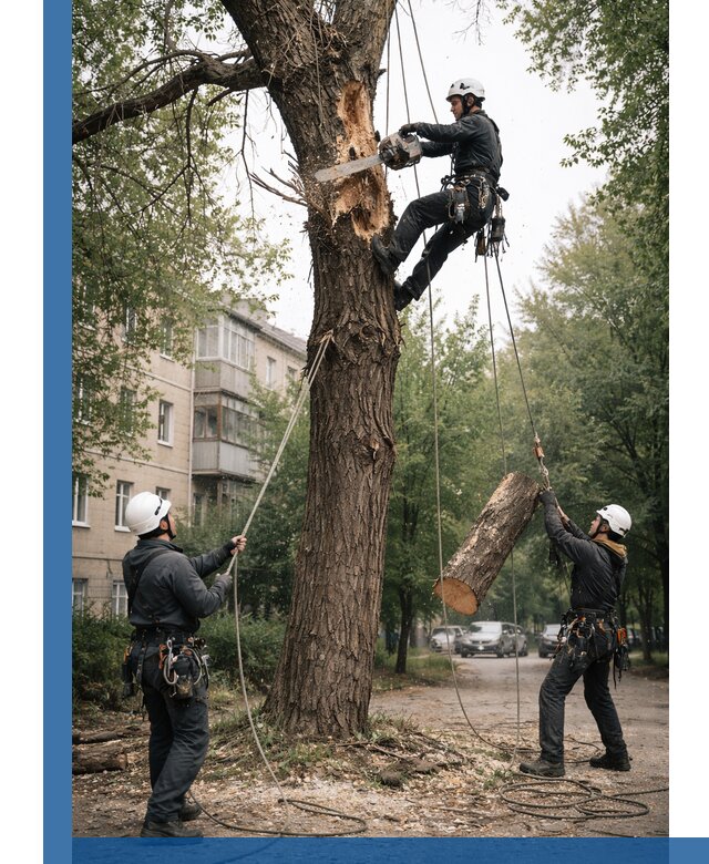 Срочное удаление аварийных деревьев в Белой Калитве с гарантией безопасности
