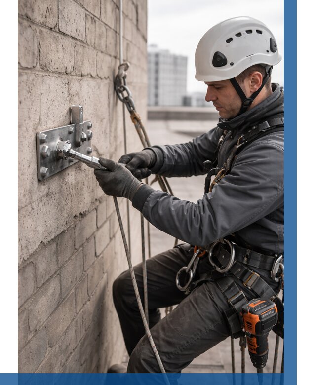 Установка анкерных точек в Белой Калитве от 3630 р. | ВЫСОТНИК-Бкл