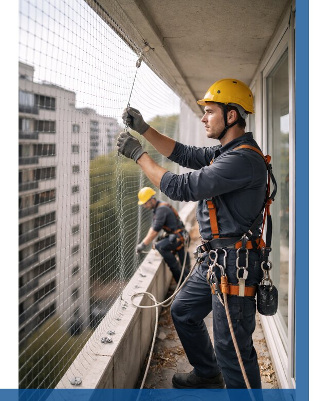 Монтаж сетки от птиц в Белой Калитве от 4667 р. | ВЫСОТНИК-Бкл