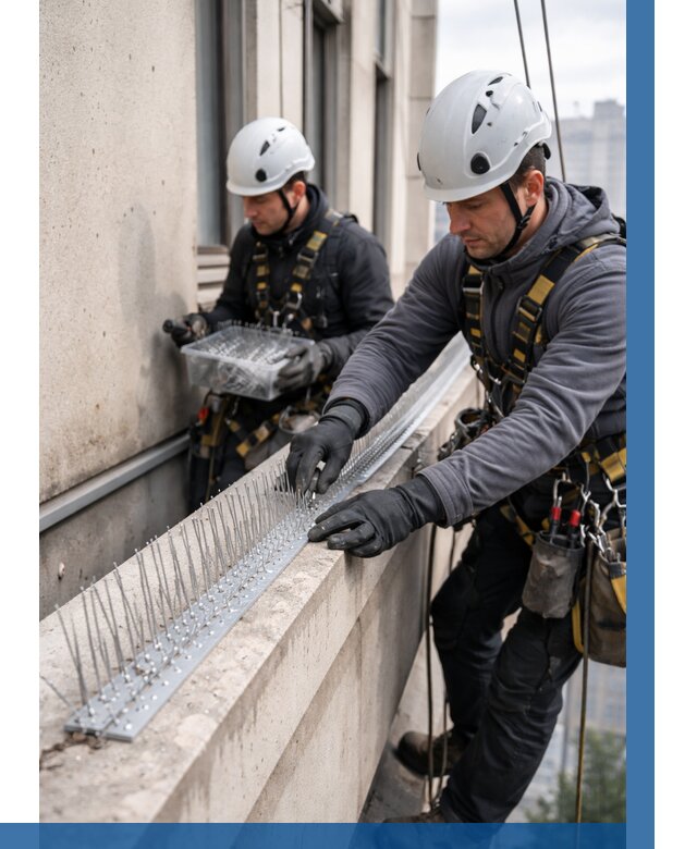 Установка шипов от птиц в Белой Калитве от 882 р. | ВЫСОТНИК-Бкл